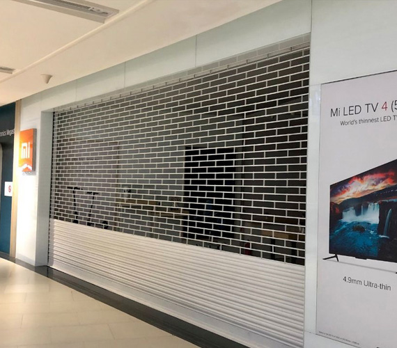 Chain Link Shutter work of ss entrance automation