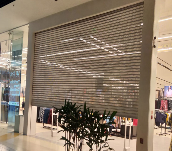 Perforated shutter work of ss entrance automation