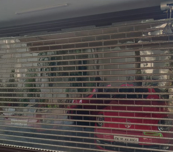 Polycarbonate Shutter work of ss entrance automation